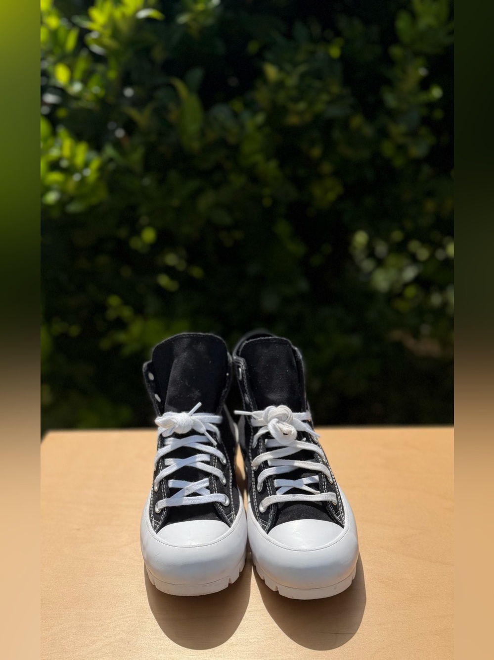 Converse Chuck Taylor All Star Lugged High Top Platform Sneakers Black White 8 - Picture 8 of 12